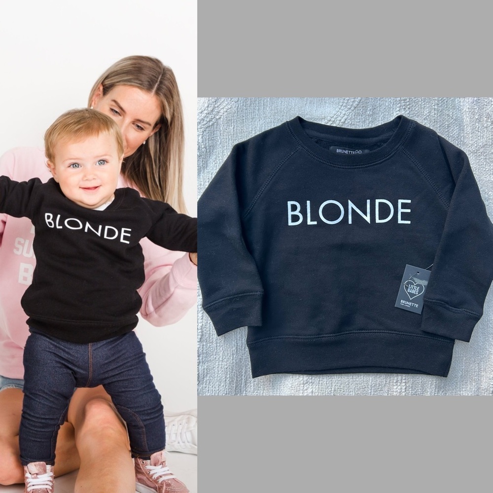 12/18mo NEW Brunette The Label ‘Blonde’ Sweater